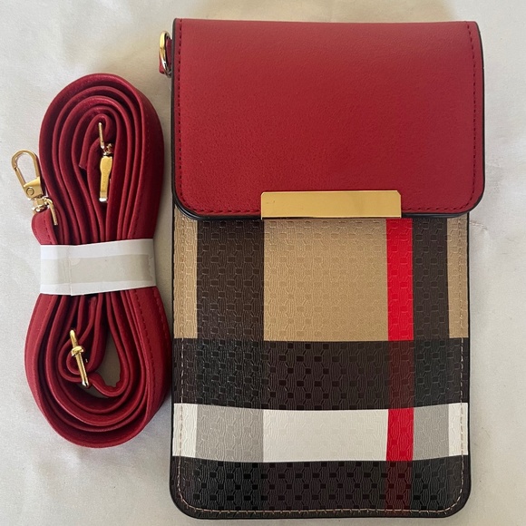 Tartan Touchscreen Crossbody - Picture 1 of 4